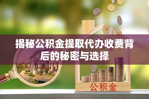 阿巴嘎旗揭秘公积金提取代办收费背后的秘密与选择